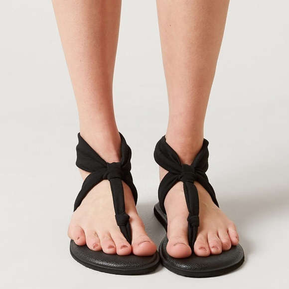 Sanuk Yoga Sling 2 Black Flip Flop - Picture 2 of 7